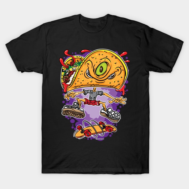 Taco Skateboarder T-Shirt by eShirtLabs